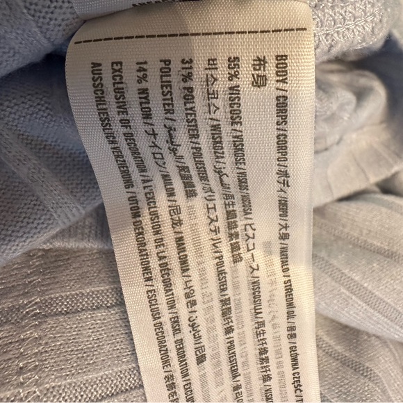 Abercrombie and Fitch Vneck Cardigan Baby Blue - Picture 6 of 7